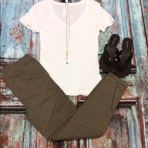 Moto Leggings Olive